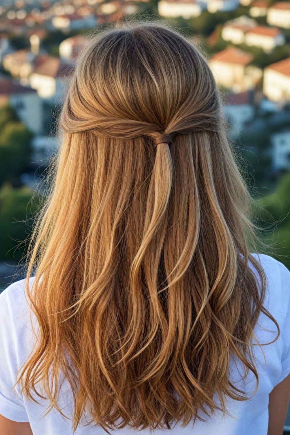 half up half down hairstyle