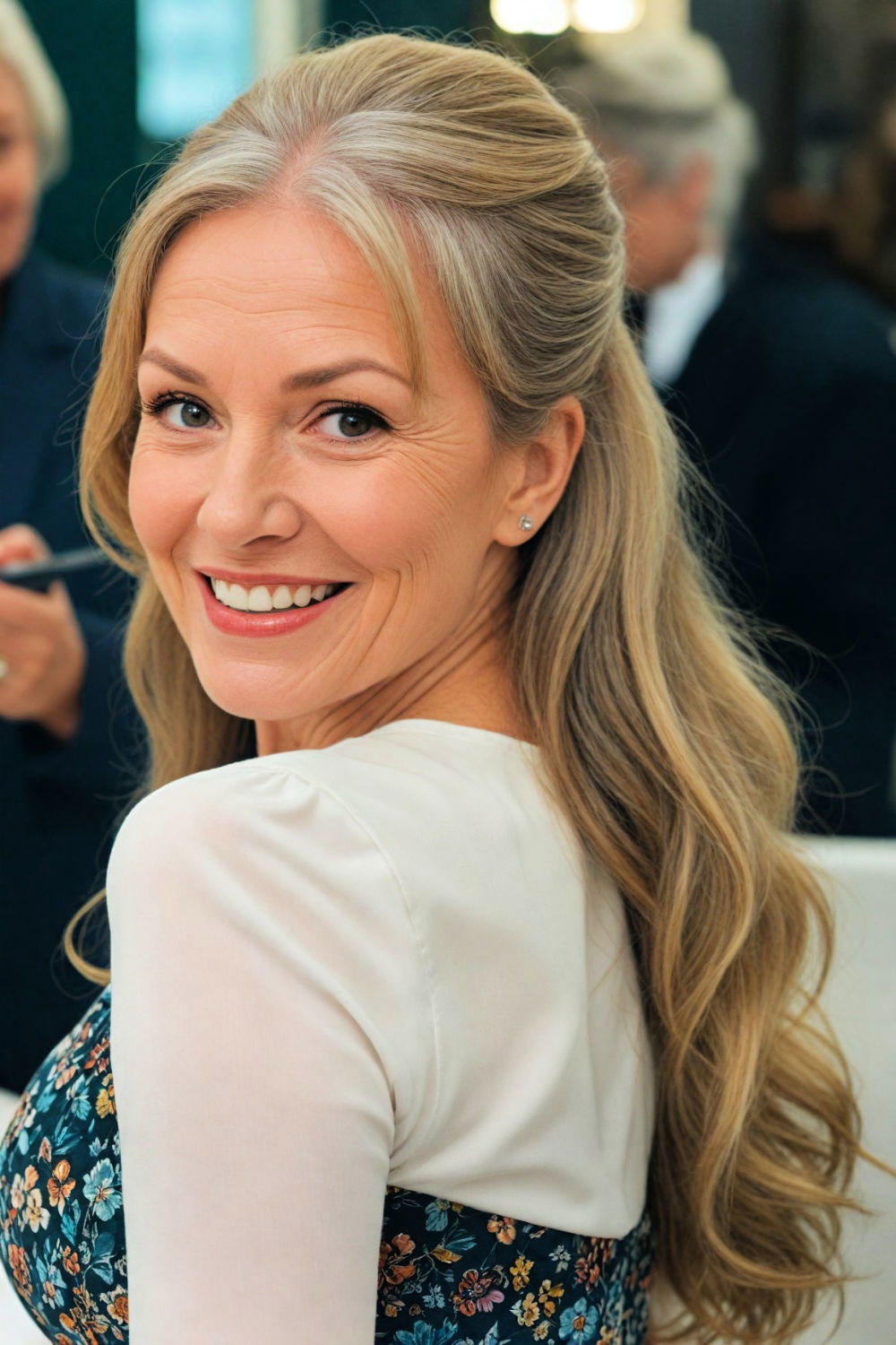 half up half down hairstyle