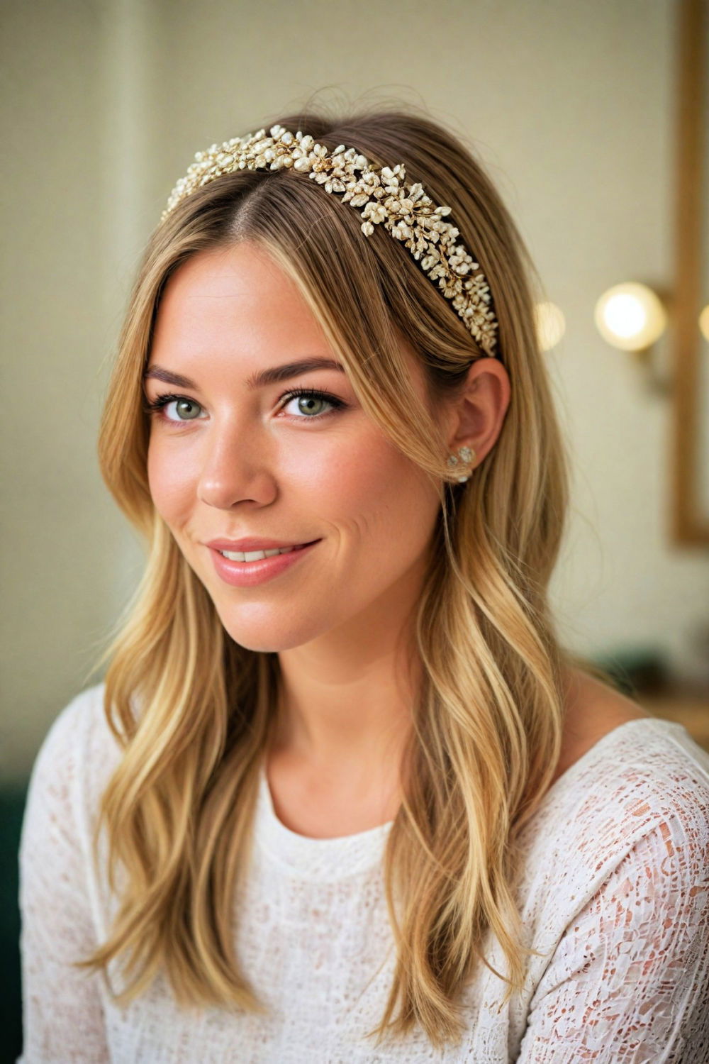 headband style to keep hair in place