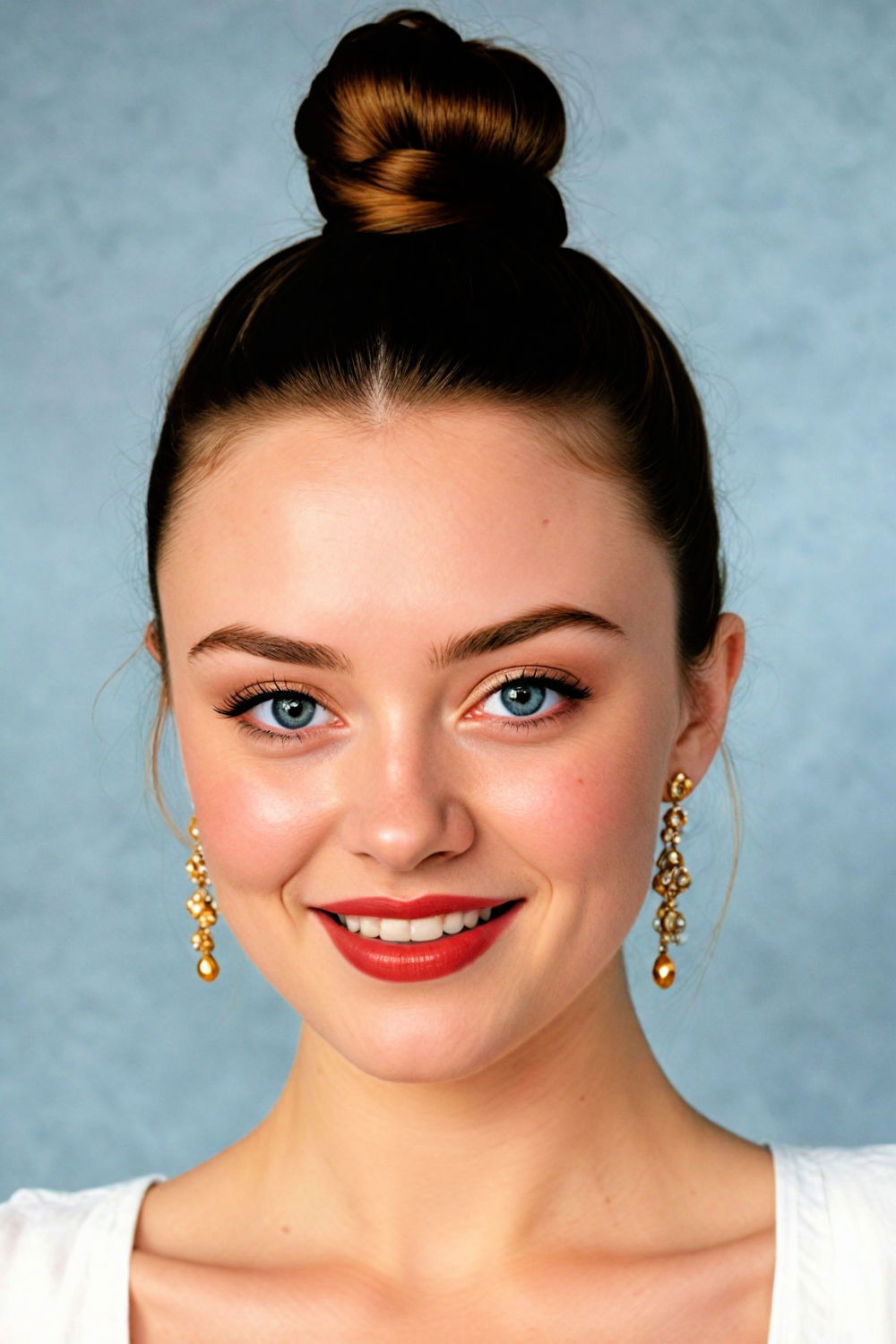 high bun hairstyle for staying cool