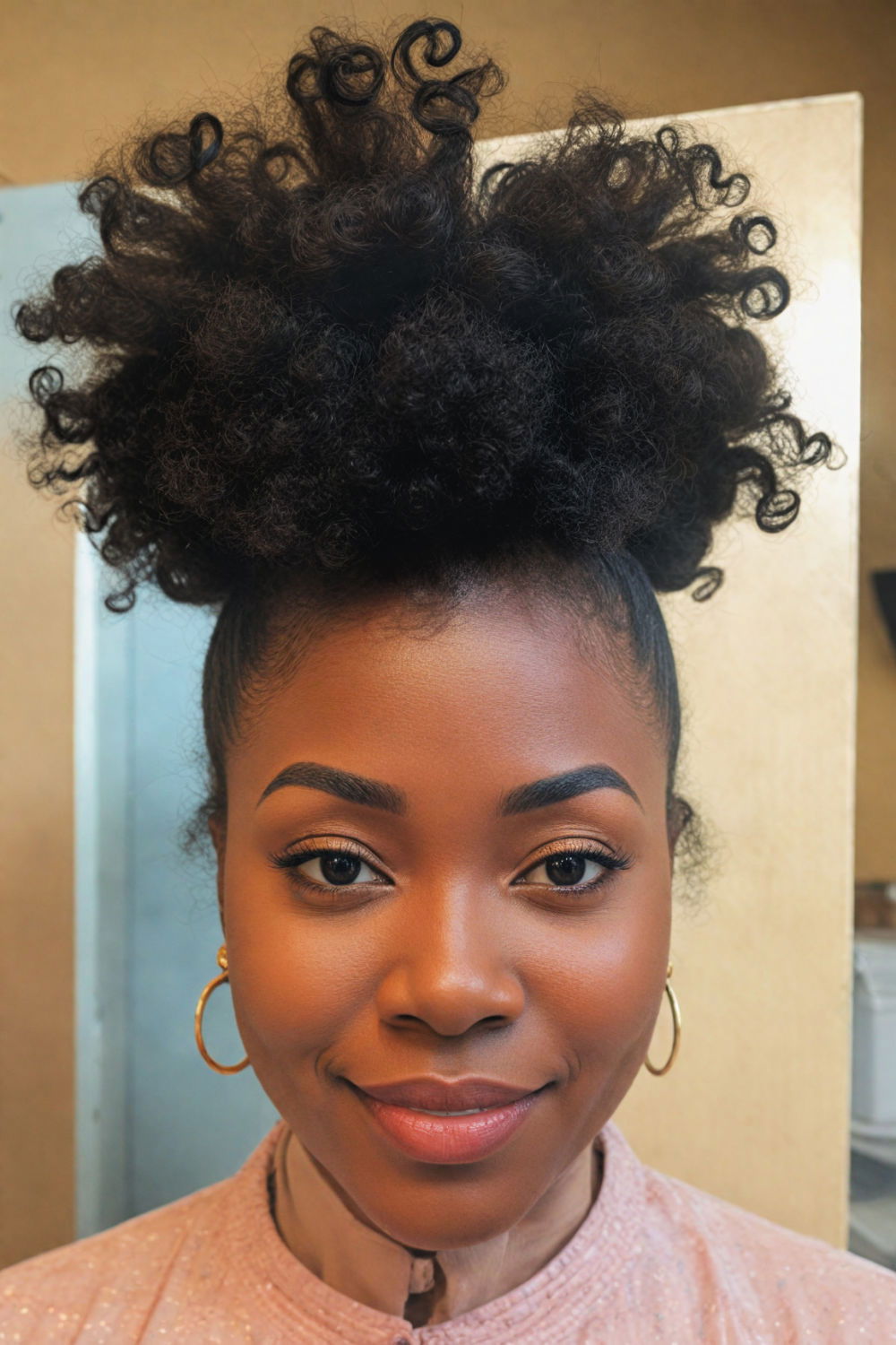 high puff baddie hairstyle