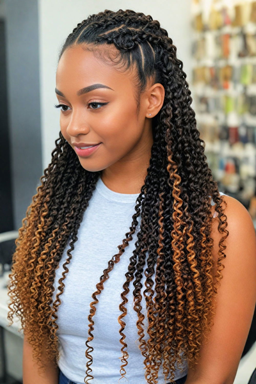 highlighted passion twists hairstyle