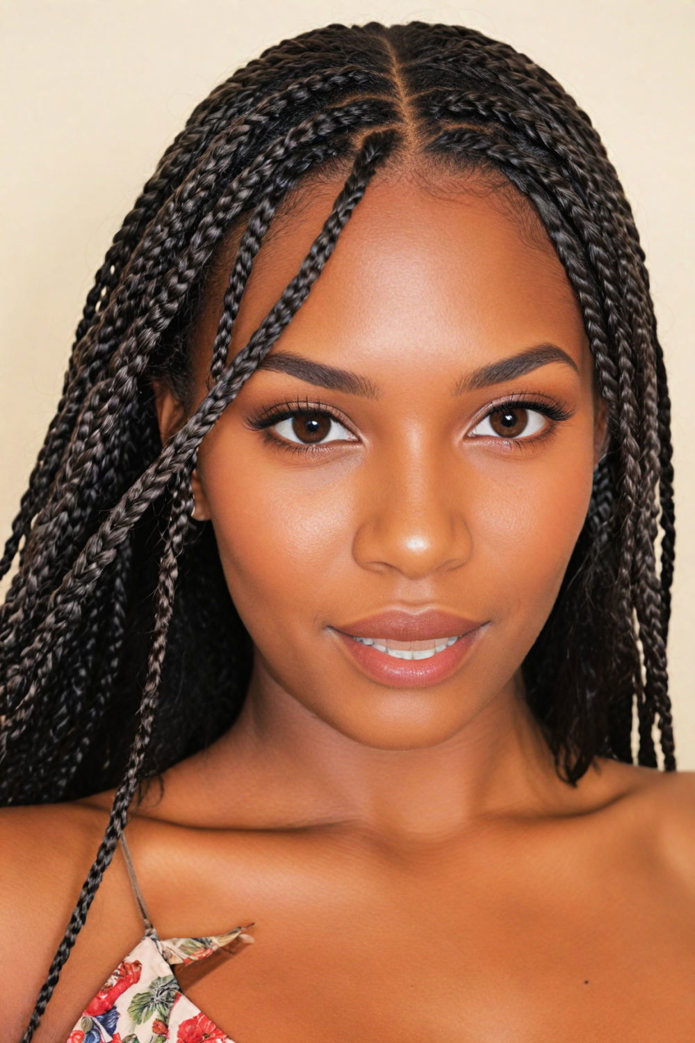 invisible knotless braids hairstyle