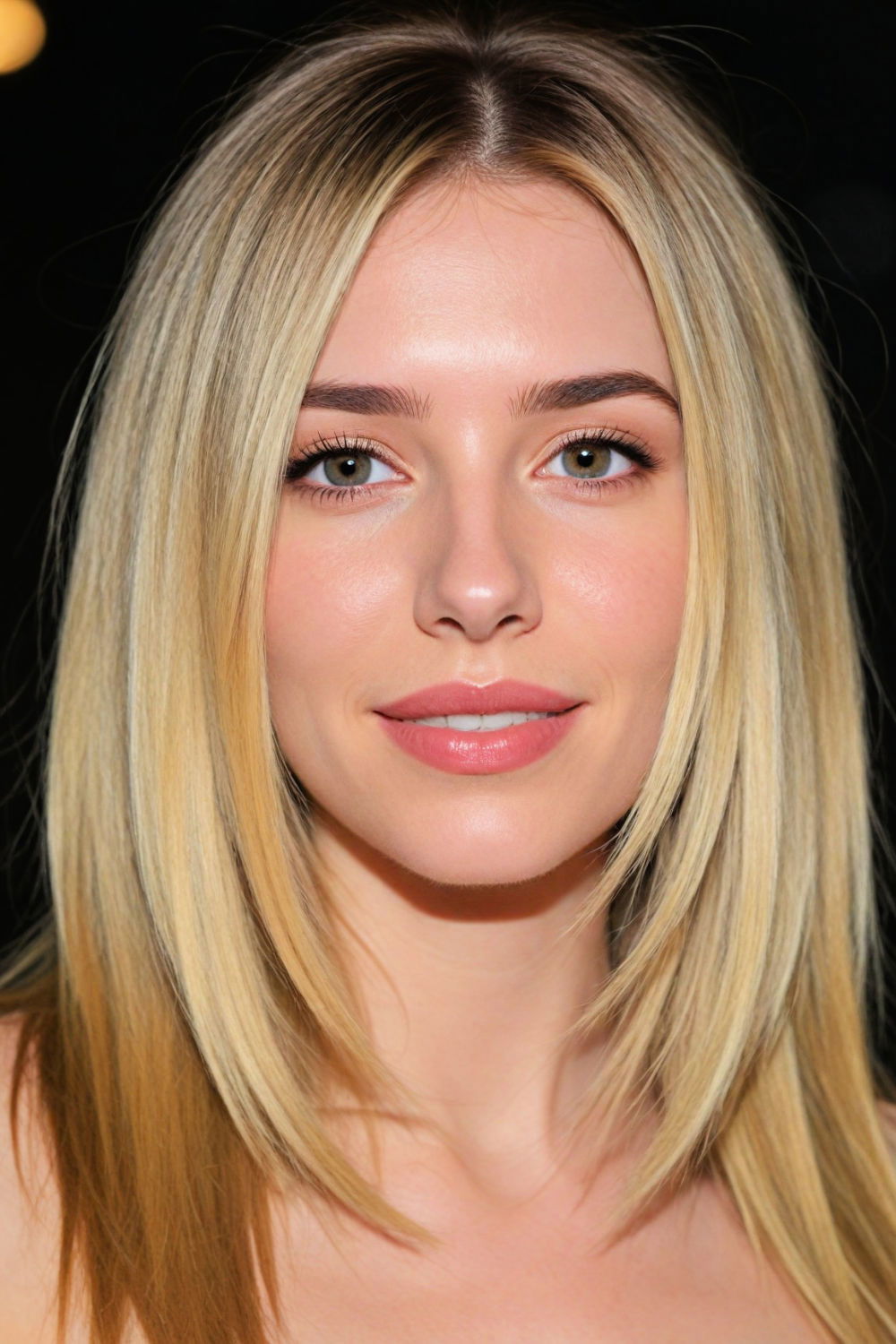 layered and tucked medium length hairstyle for thin hair