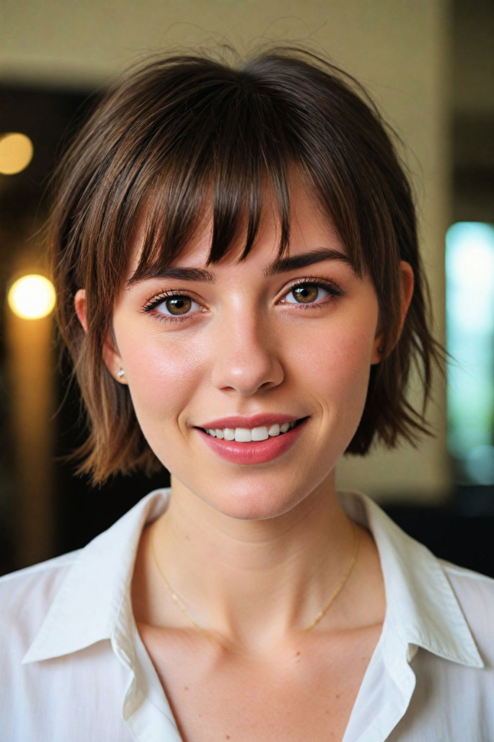 layered pixie with bangs