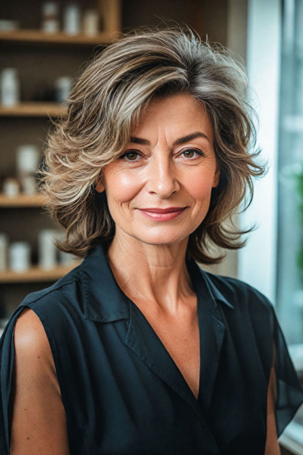 light and airy feathered layers hair