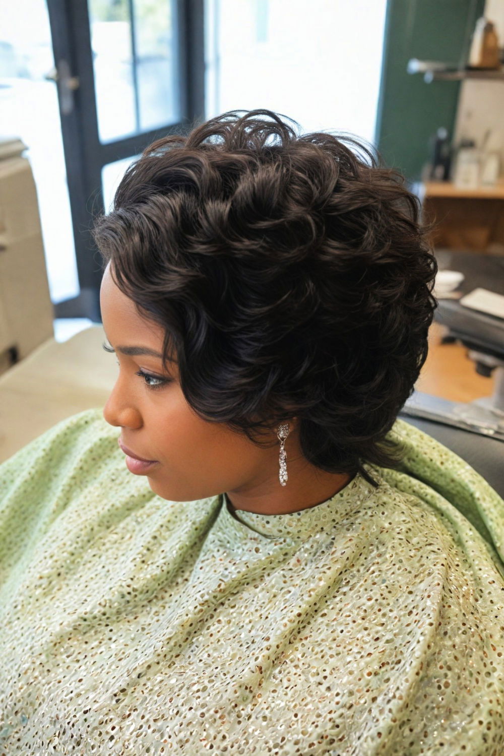 lightweight razor cut sew in hairstyle