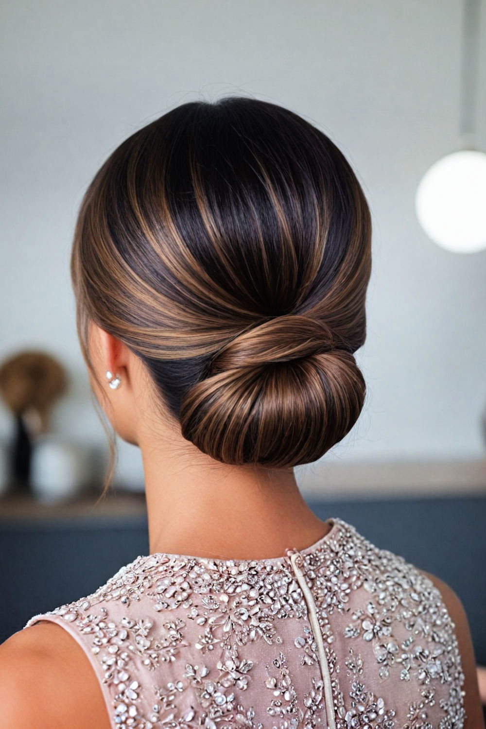 low chignon wig hairstyle