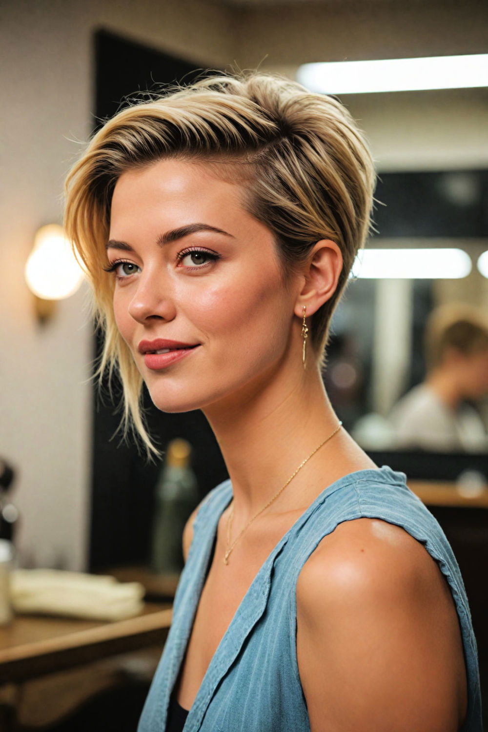 low maintenance balayage pixie cut