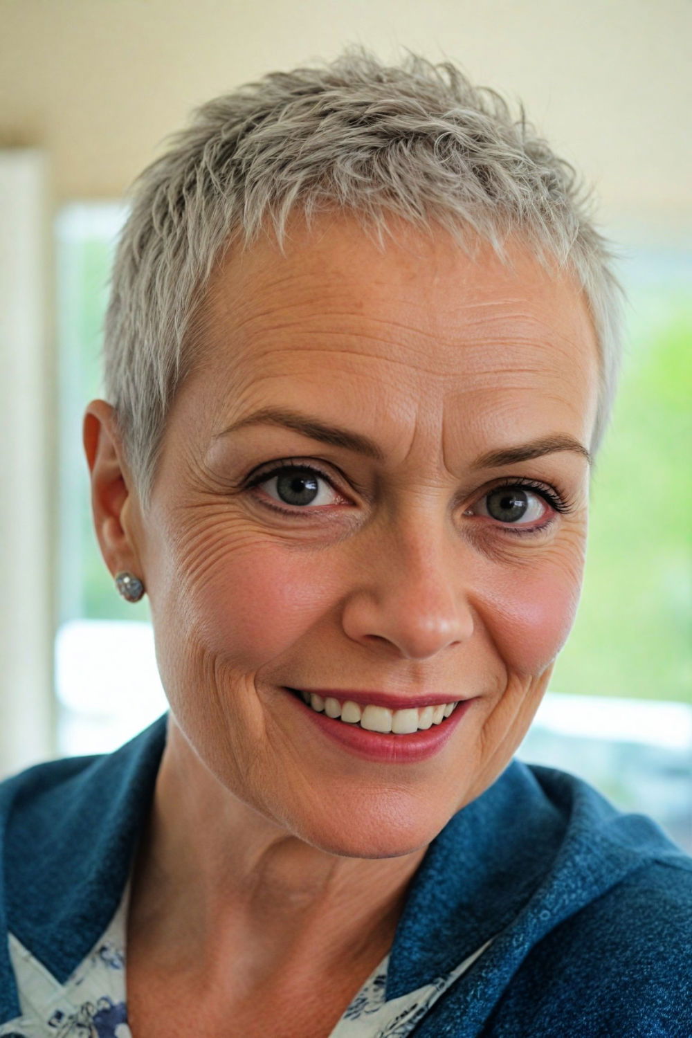 low maintenance buzz cut for women over 70