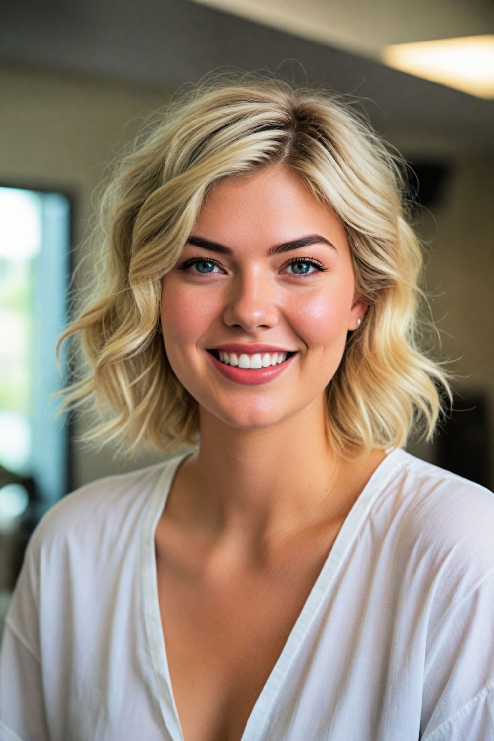 low maintenance casual crop hairstyle