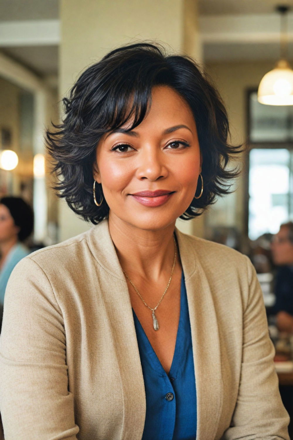 low maintenance short shaggy bob hairstyle