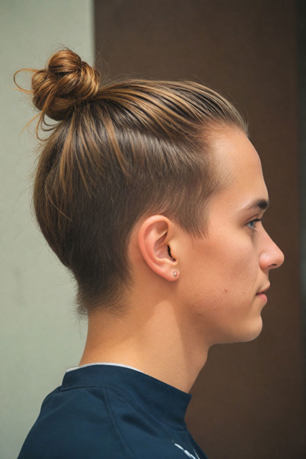 man bun to keep hair out of face