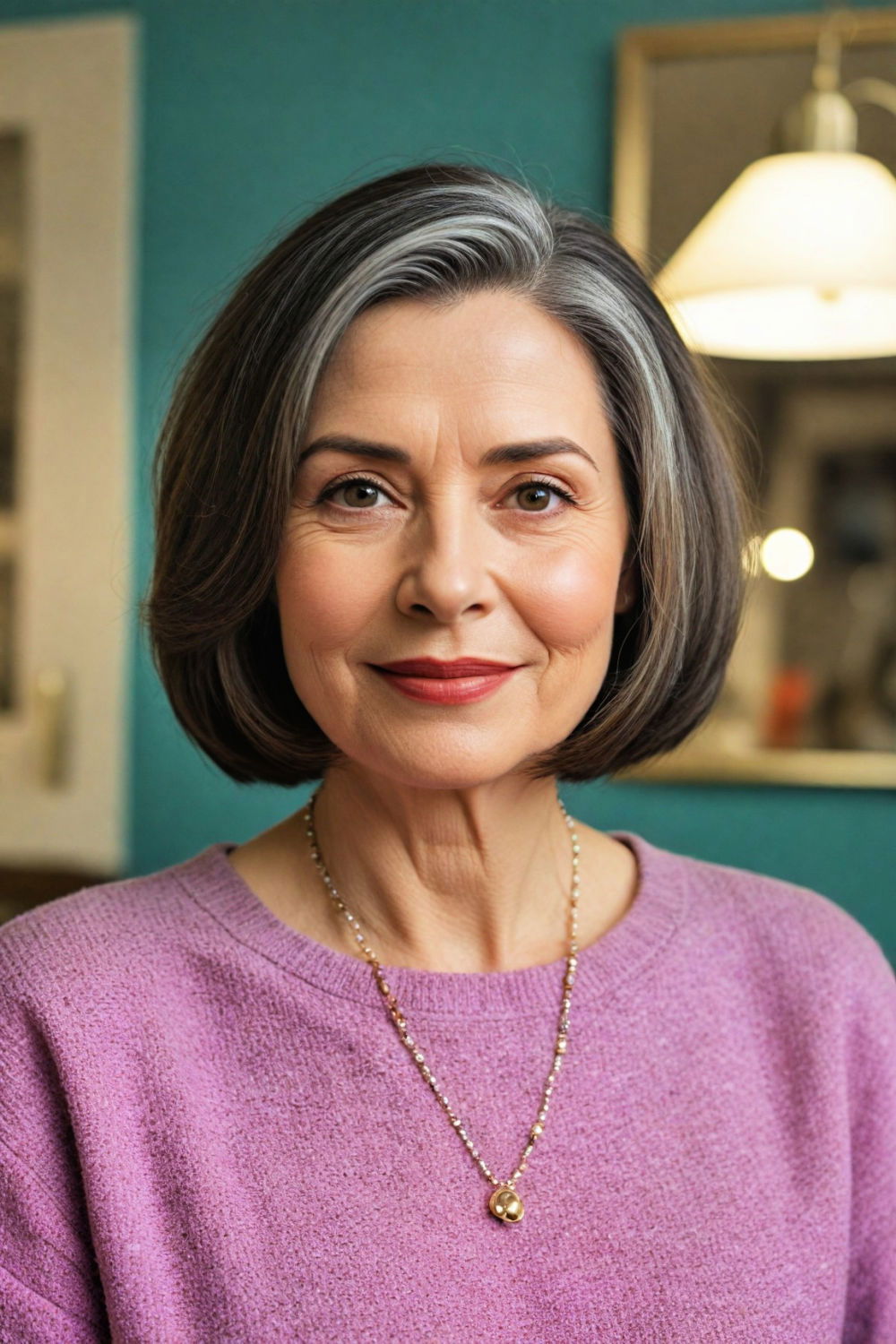 medium bob with deep side part