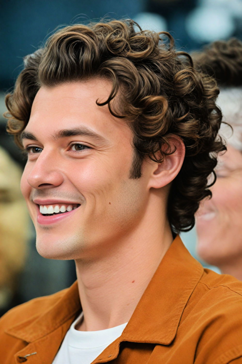 medium length curls for men