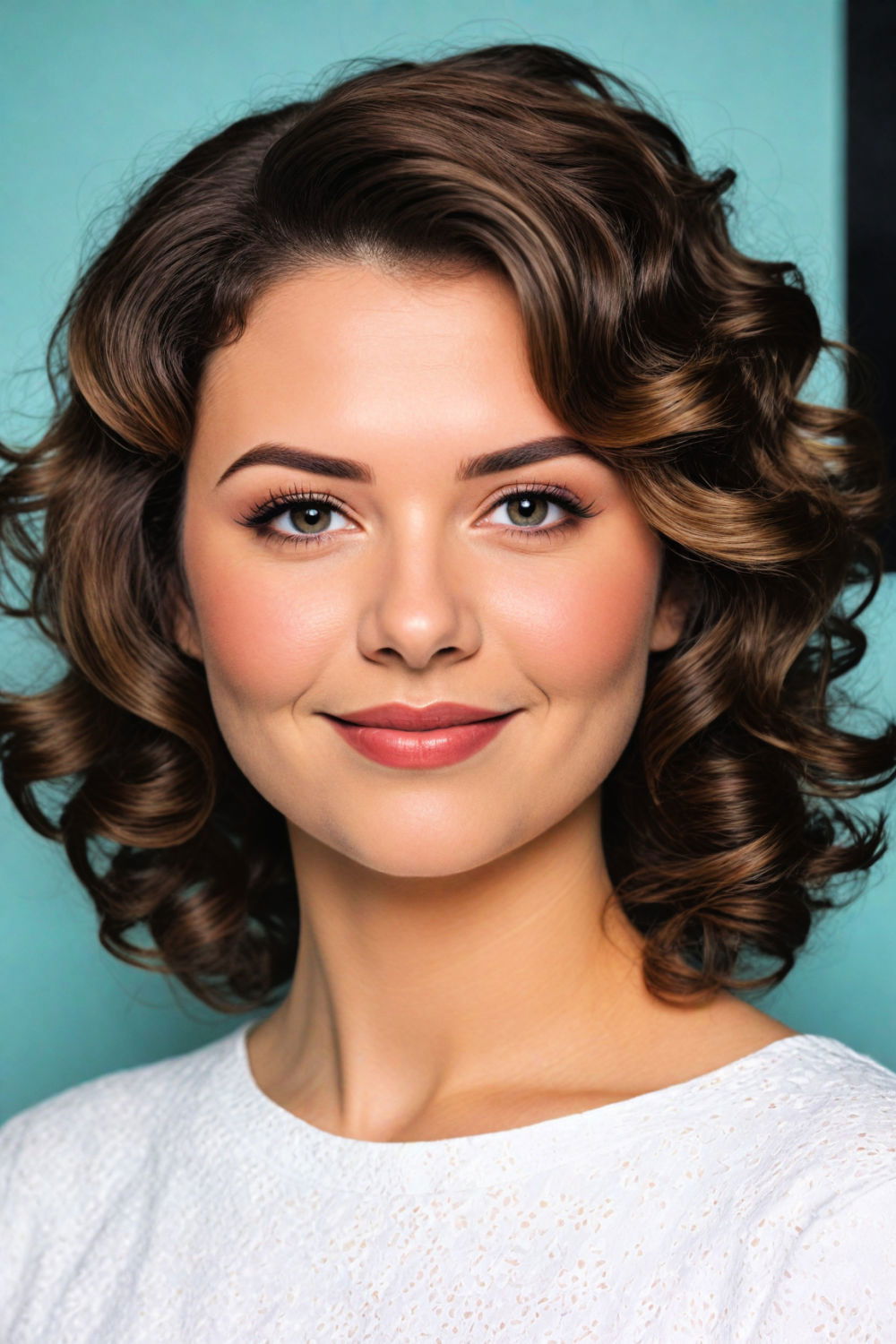 medium length retro curls