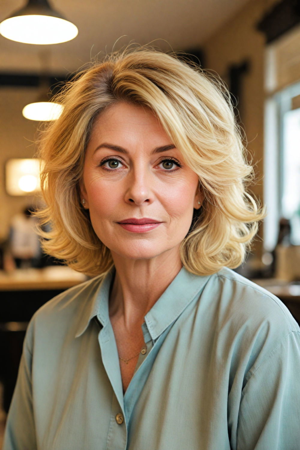 medium messy bob for effortless chic