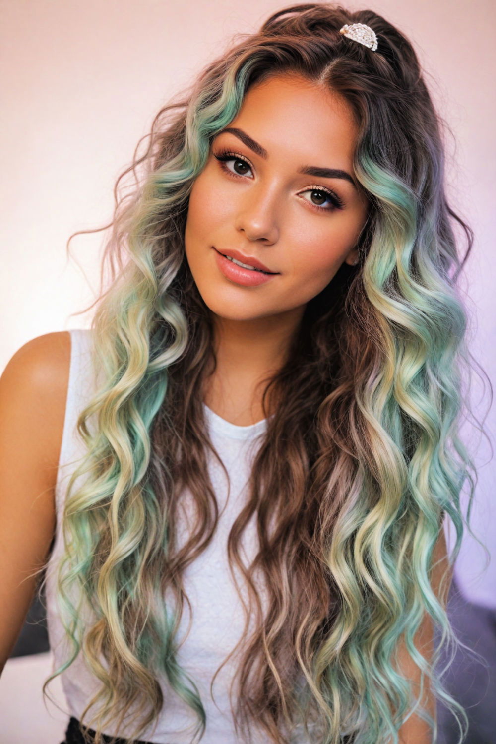mermaid waves rave hairstyle