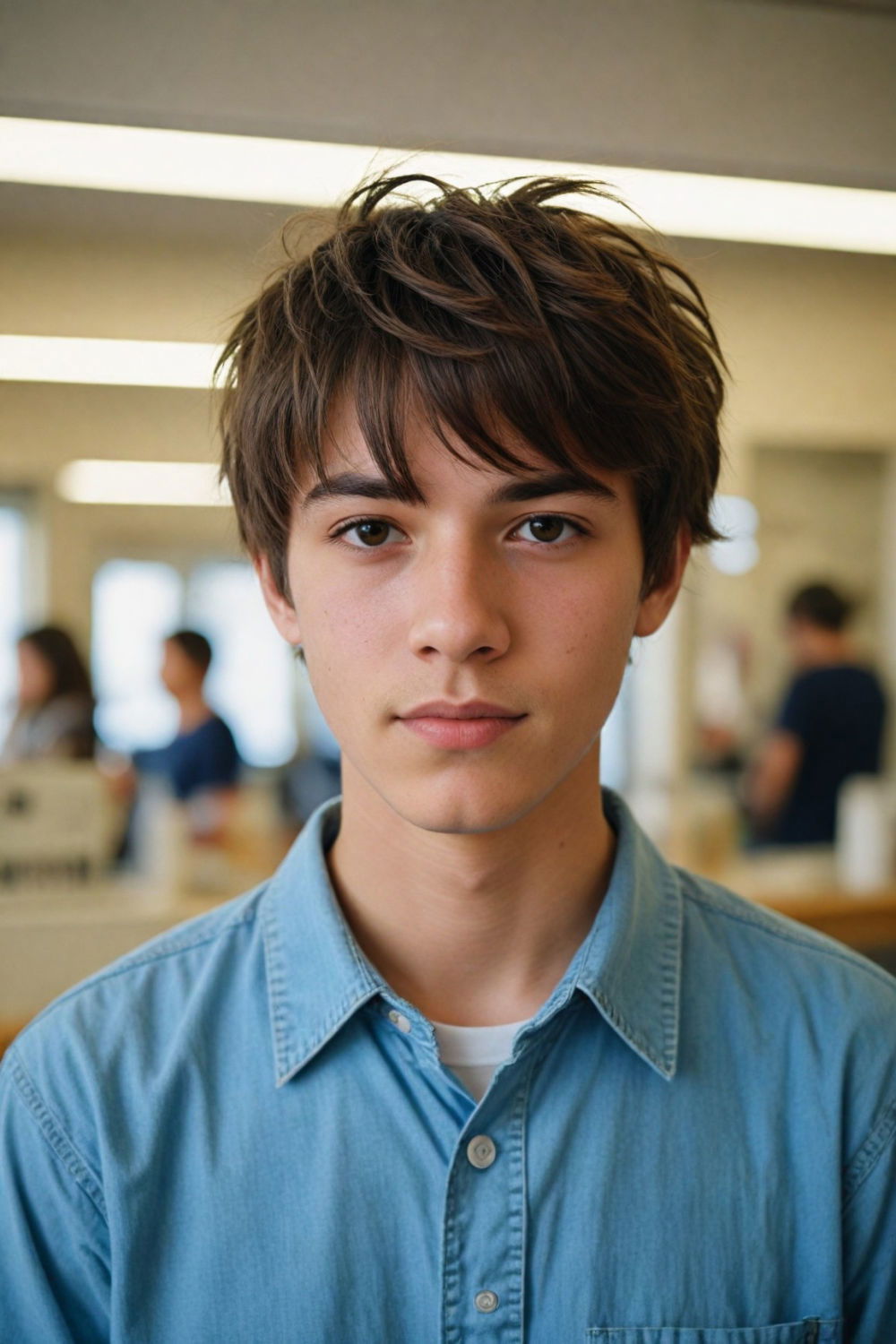 messy fringe with bangs haircut