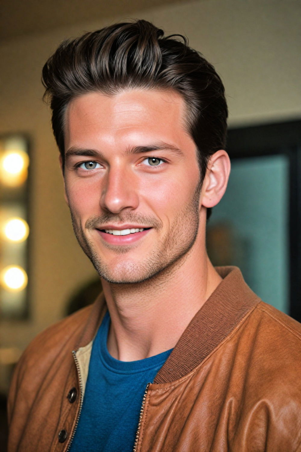 messy slick back hairstyle for men