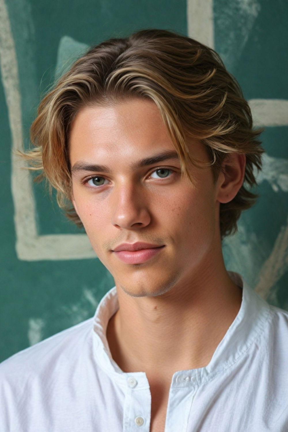 middle part 90s hairstyle for men