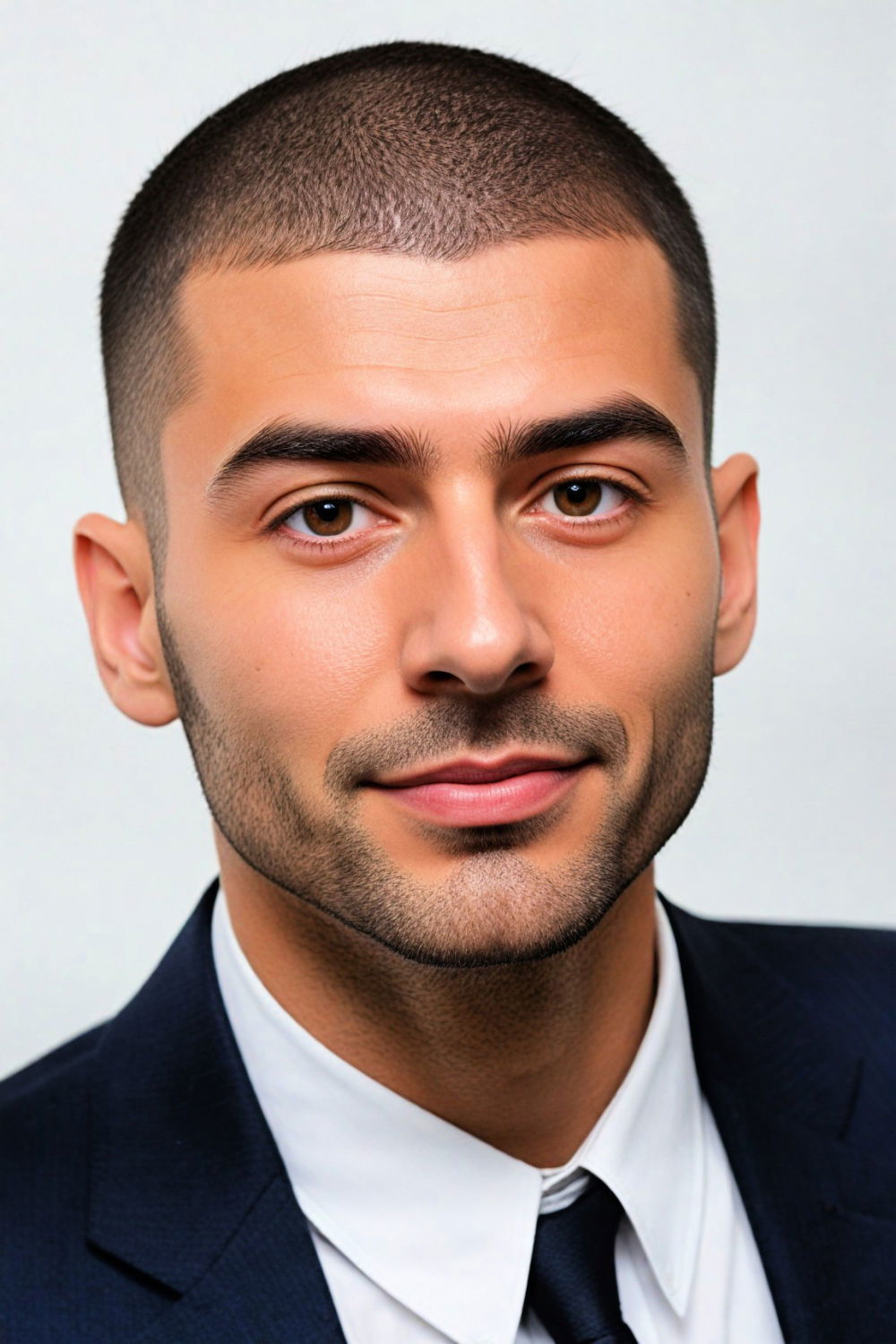 military induction haircut