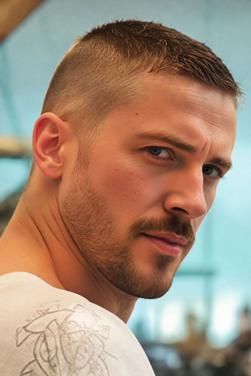 military inspired high and tight haircut