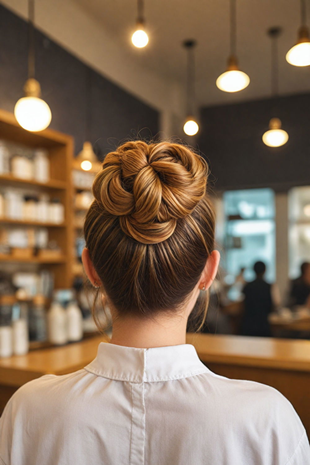 modern and stylish infinity bun hairstyle