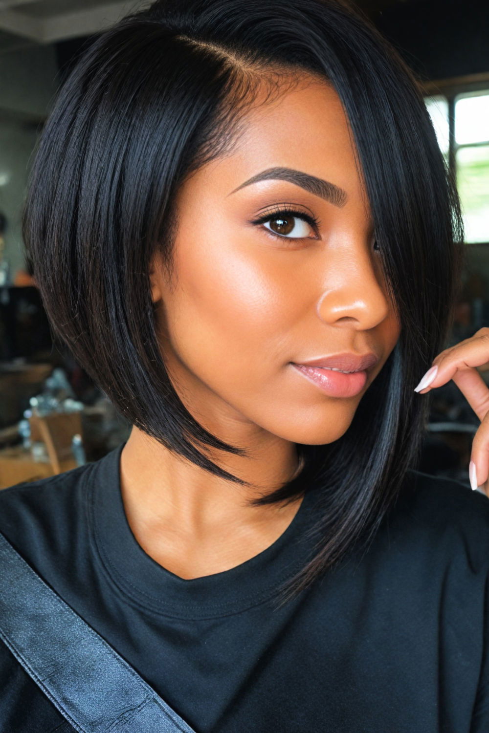 modern asymmetrical cut hairstyle