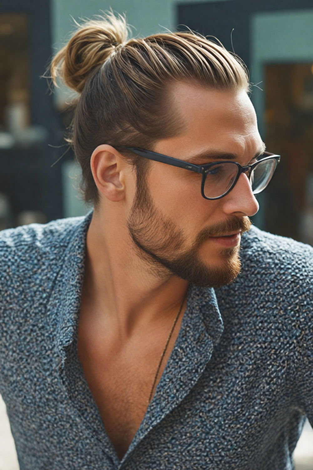 modern man bun 90s hairstyle