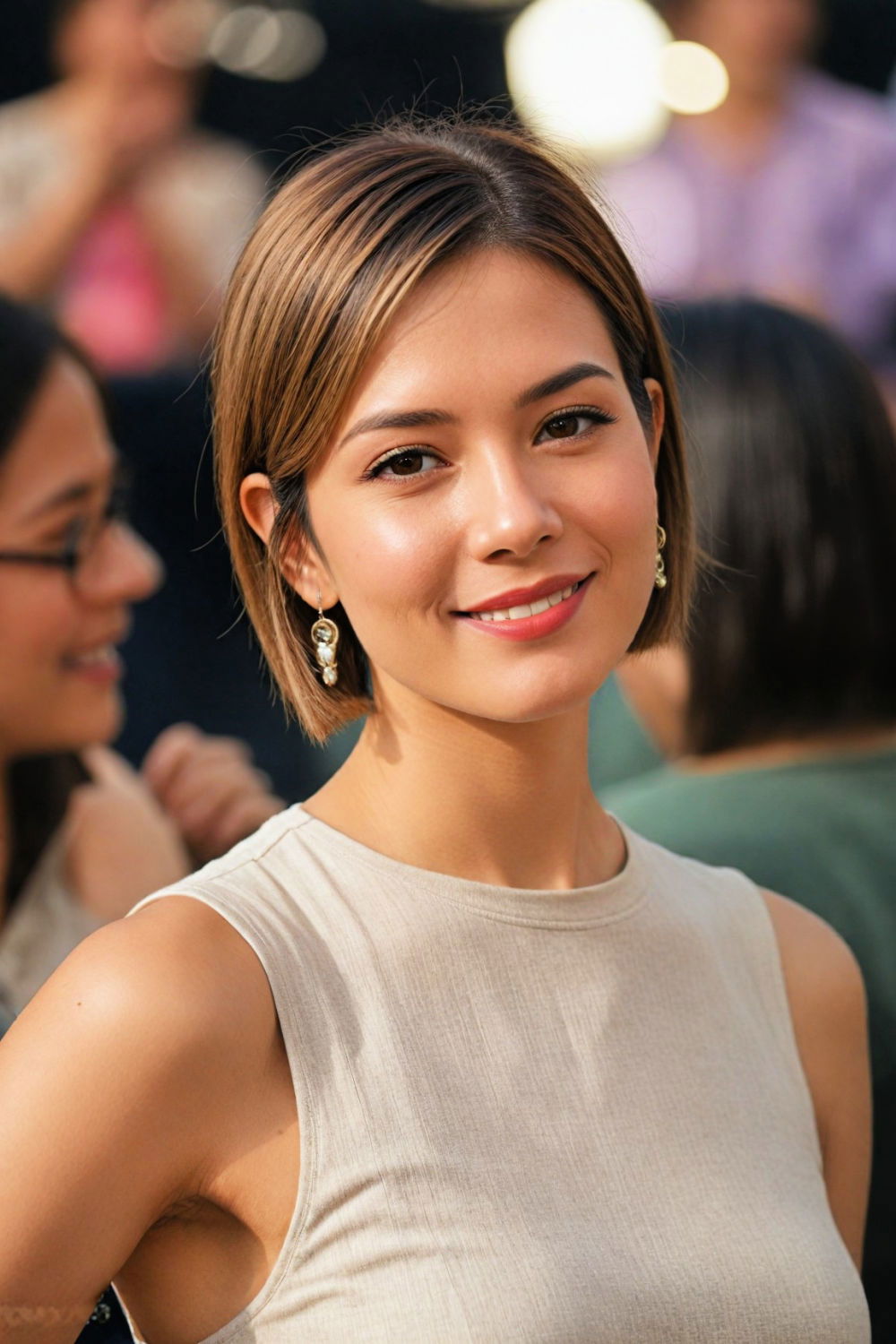 modern pin straight bob haircut