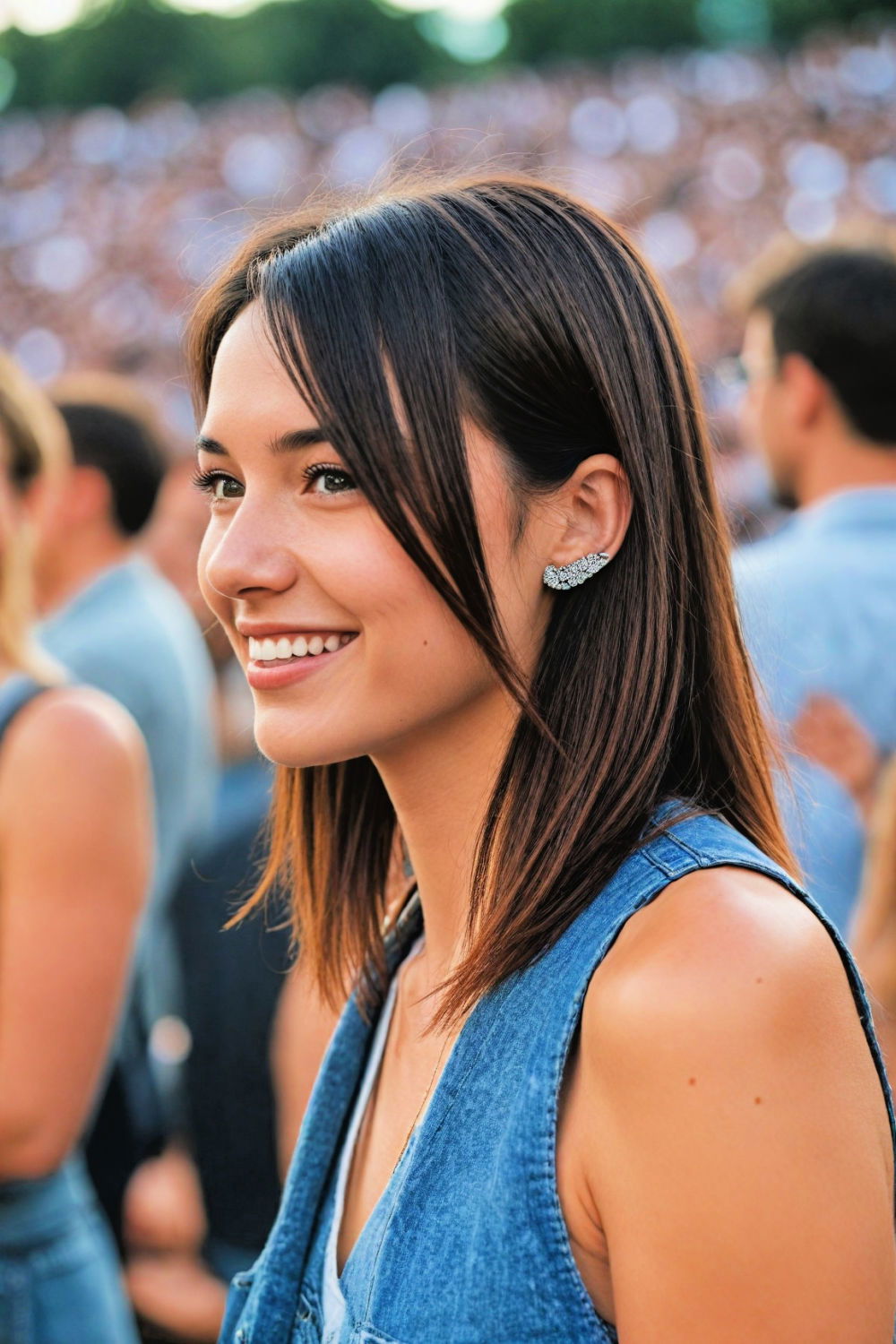 modern sleek and straight hairstyle