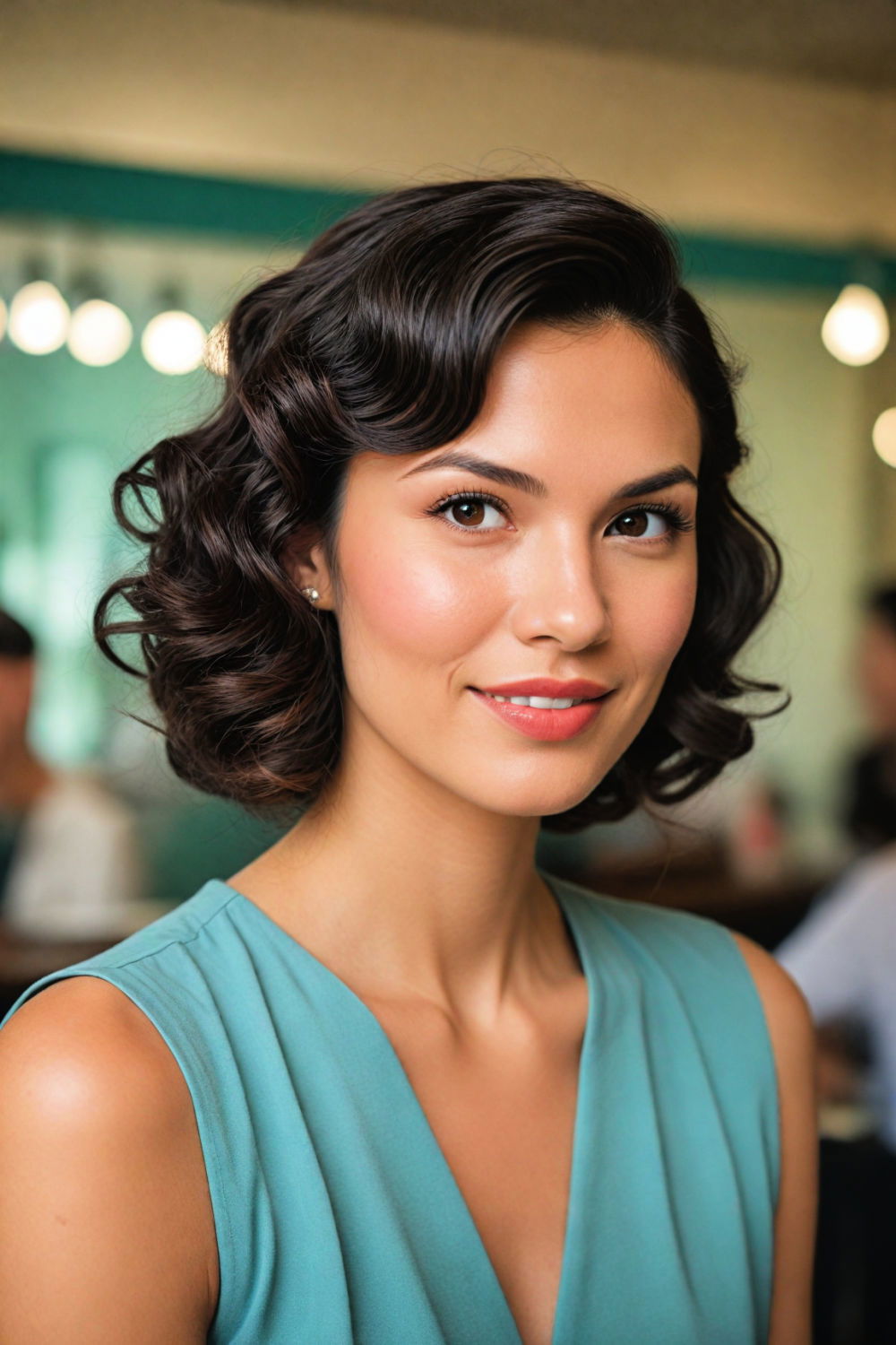 pin curls french hairstyle