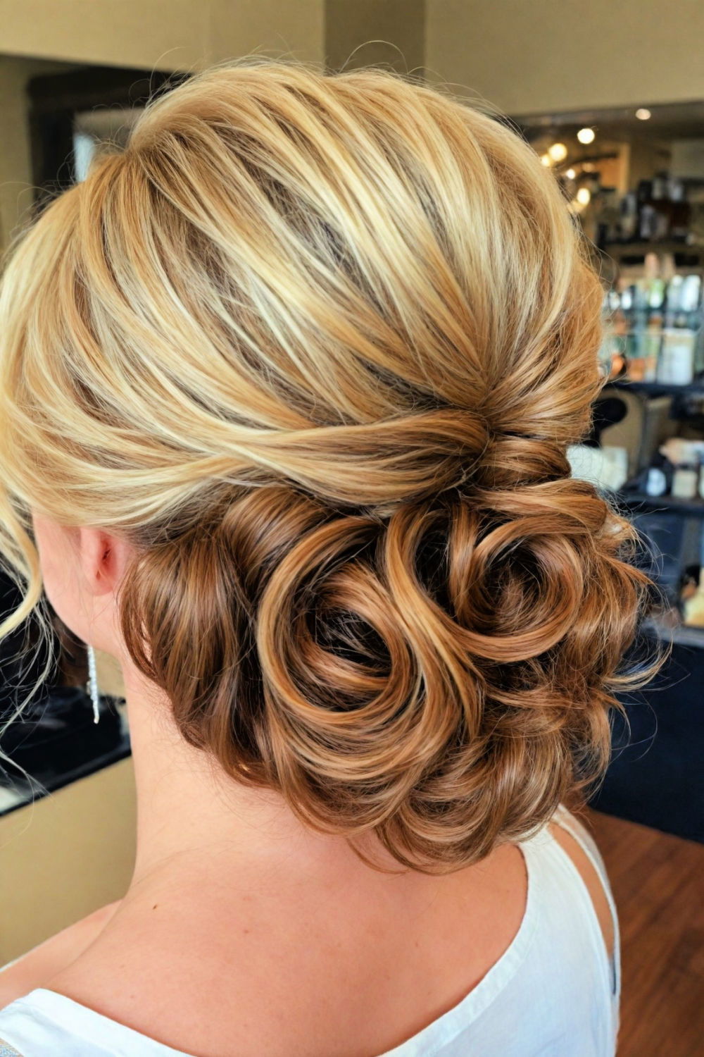 pinned curls updo