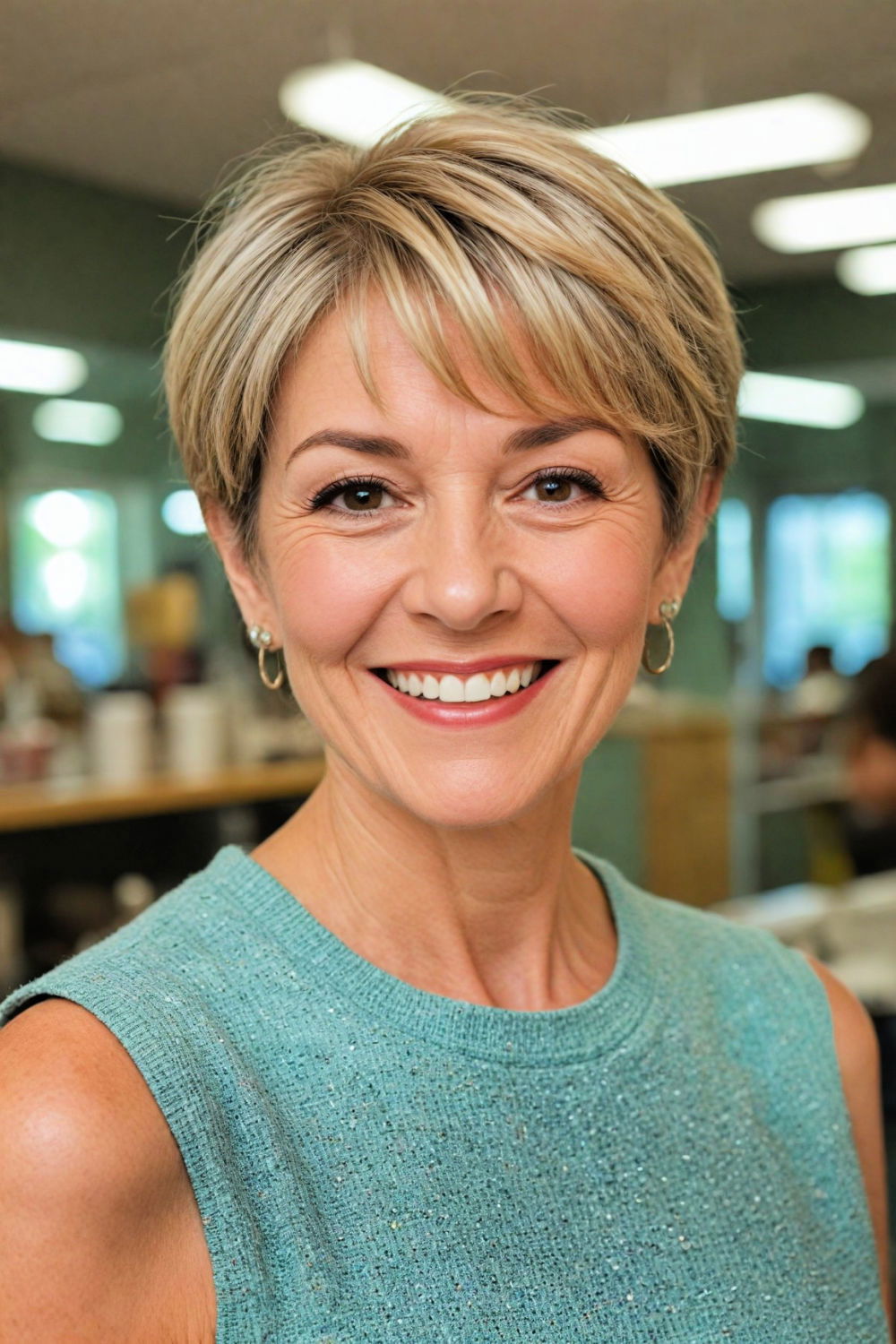 pixie bob for women over 60 with round face