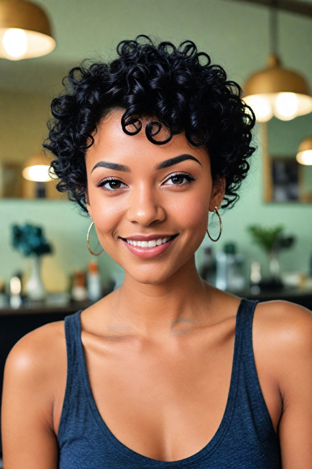 pixie with defined curls hairstyle