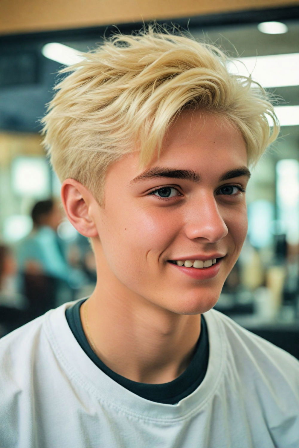 platinum blonde hairstyle for teenage guys