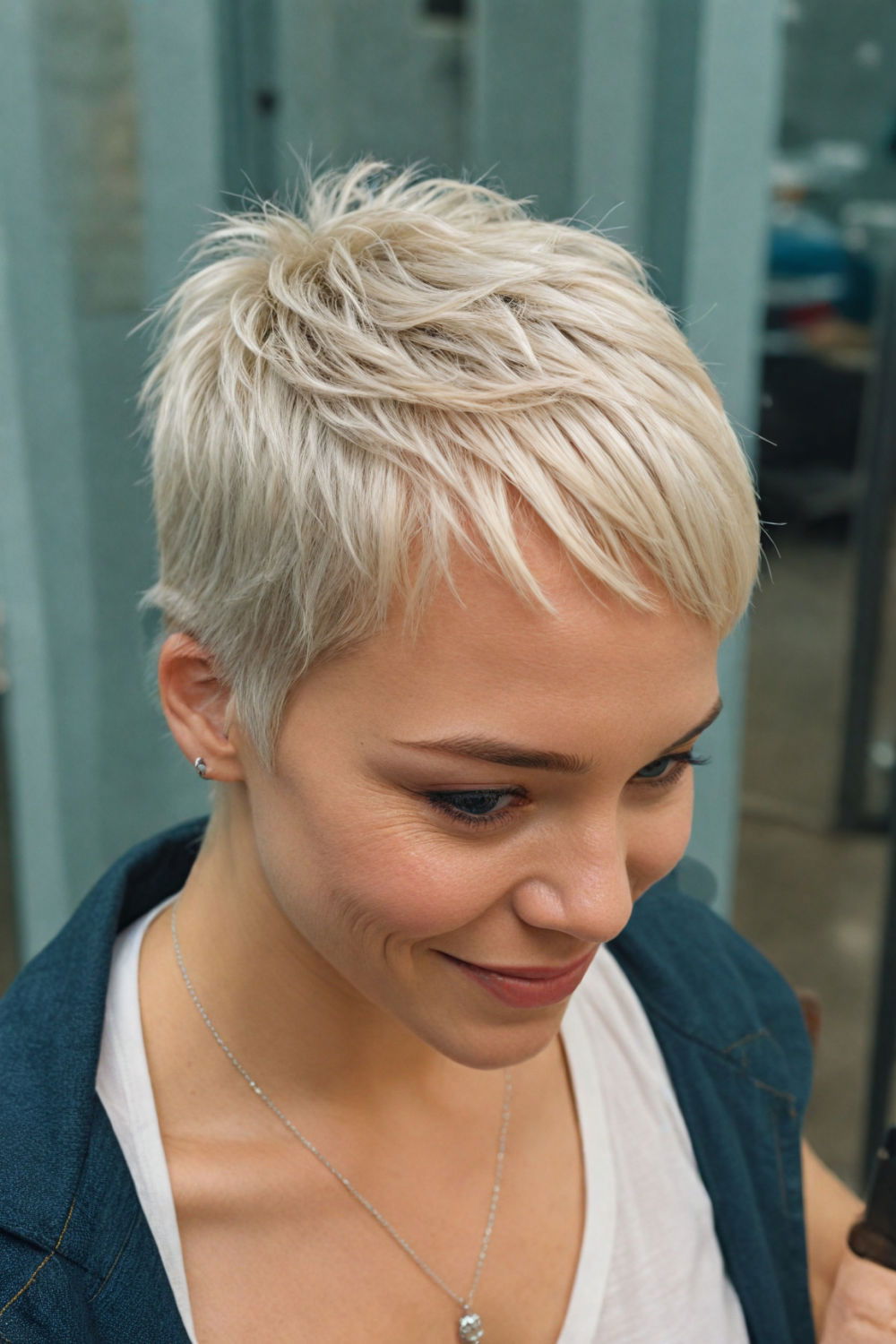 platinum pixie cut