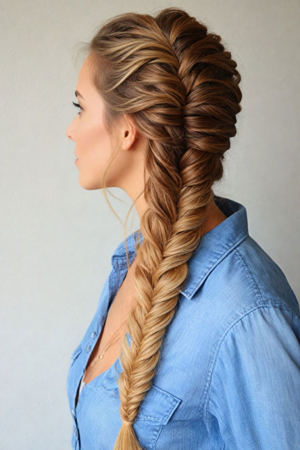 playful yet sophisticated fishtail braid style