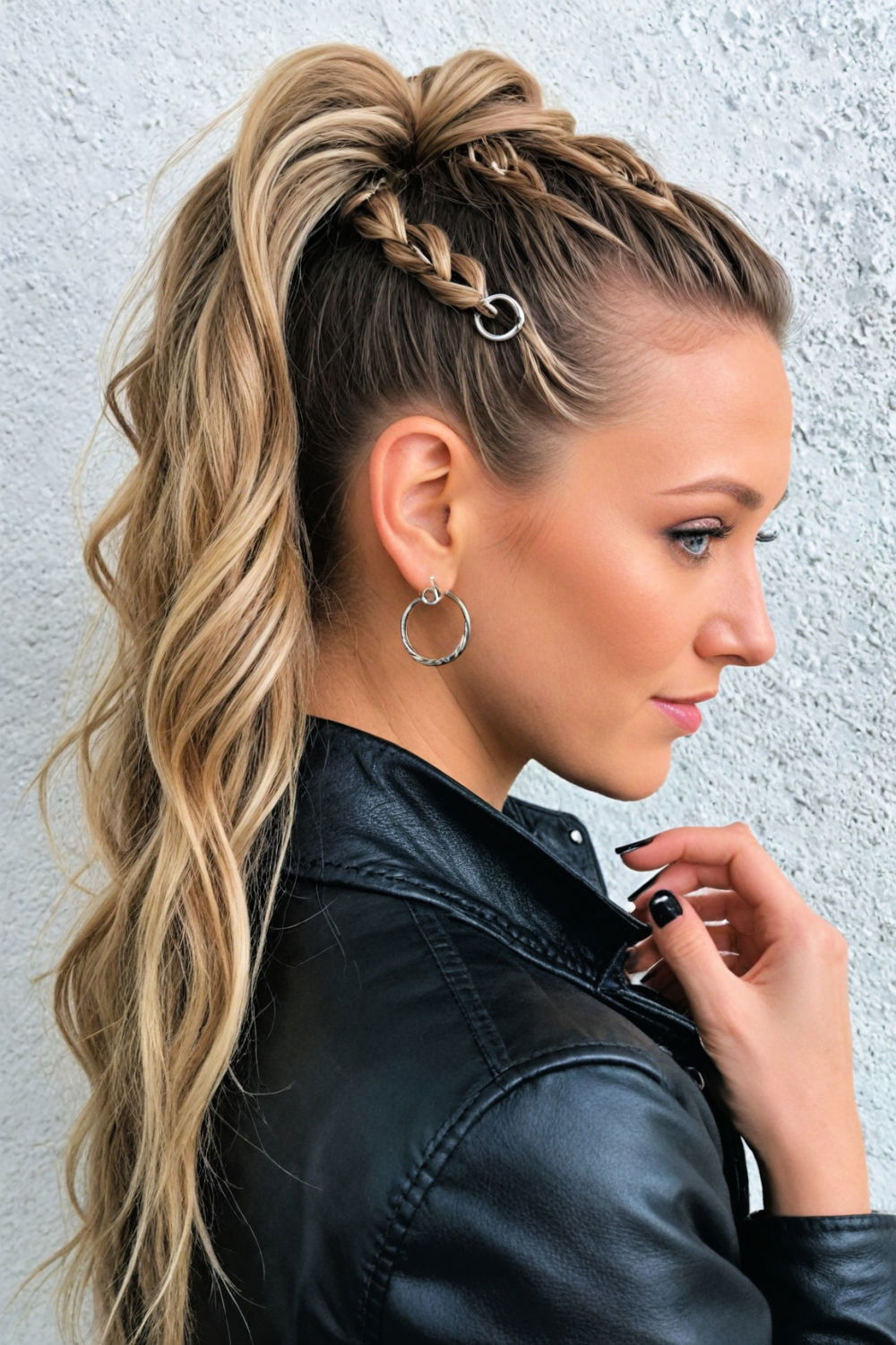ponytail with hair rings