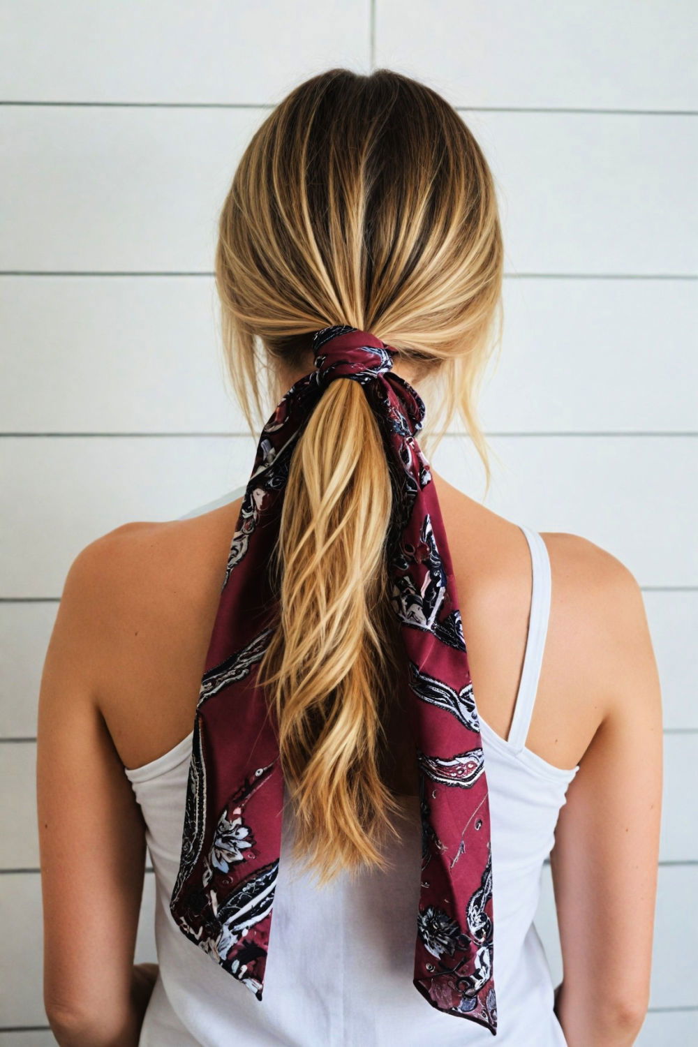 ponytail wrap to keep hair in place