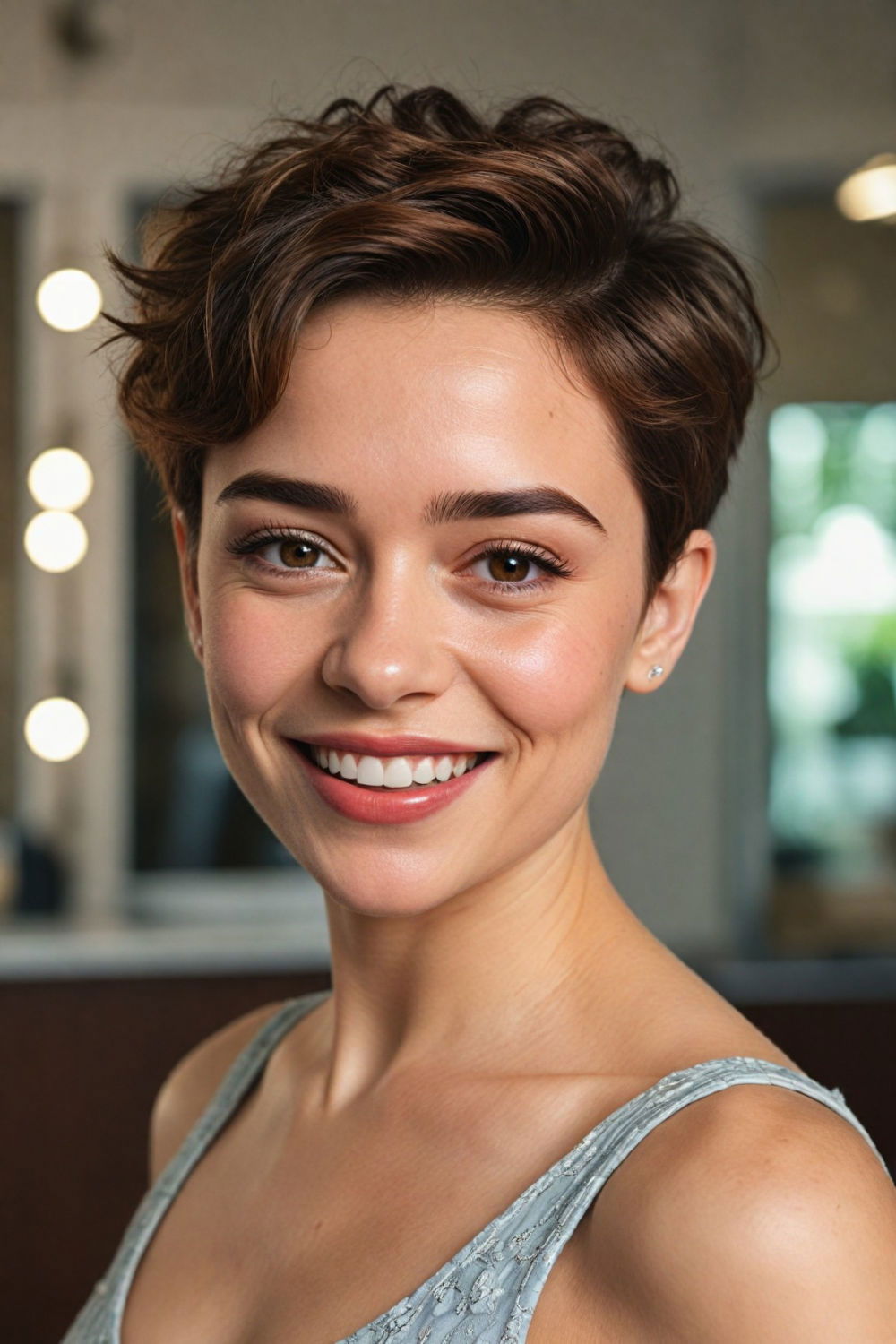 professional and stylish tapered pixie cut