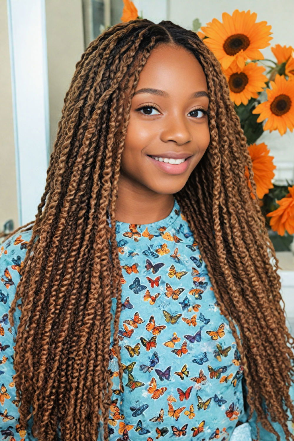 protective and pretty butterfly locs sew in hairstyle