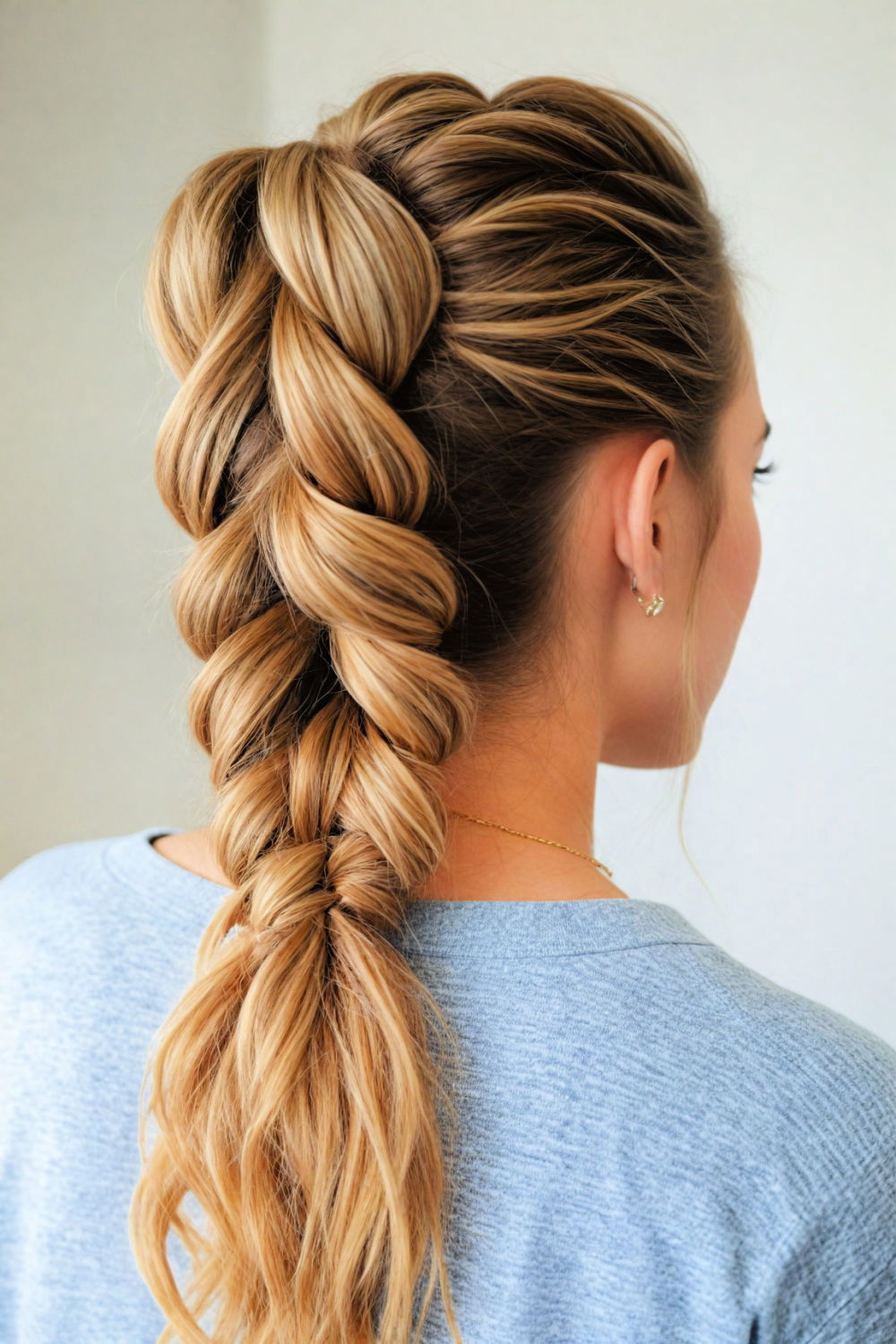 pull through braid hairstyle