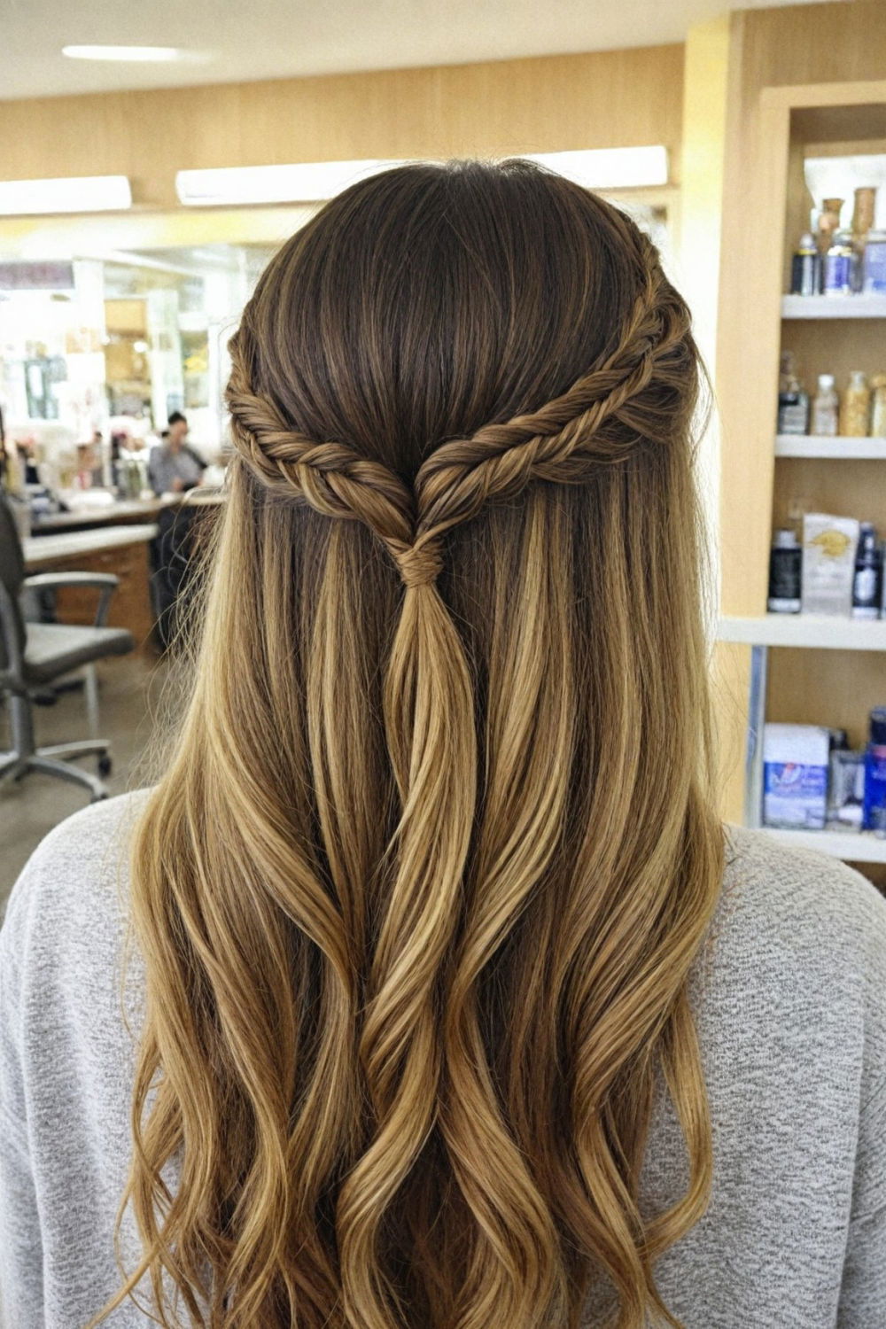 pulled back braids fall hairstyle