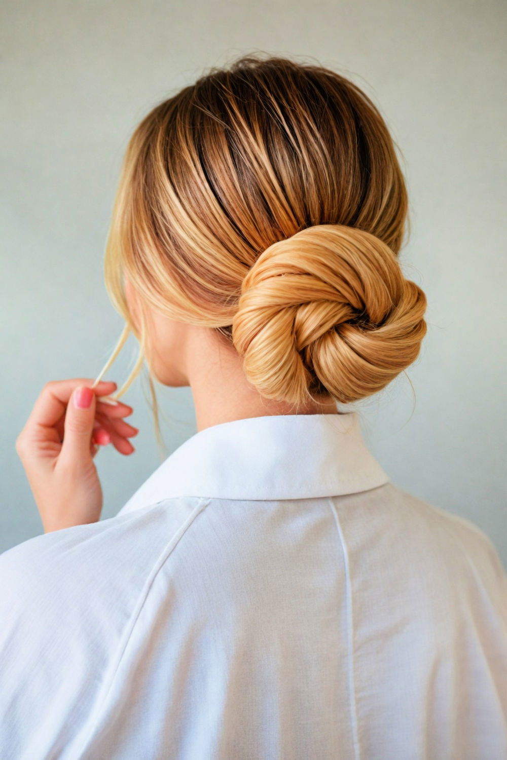 refined yet innovative knot bun hairstyle