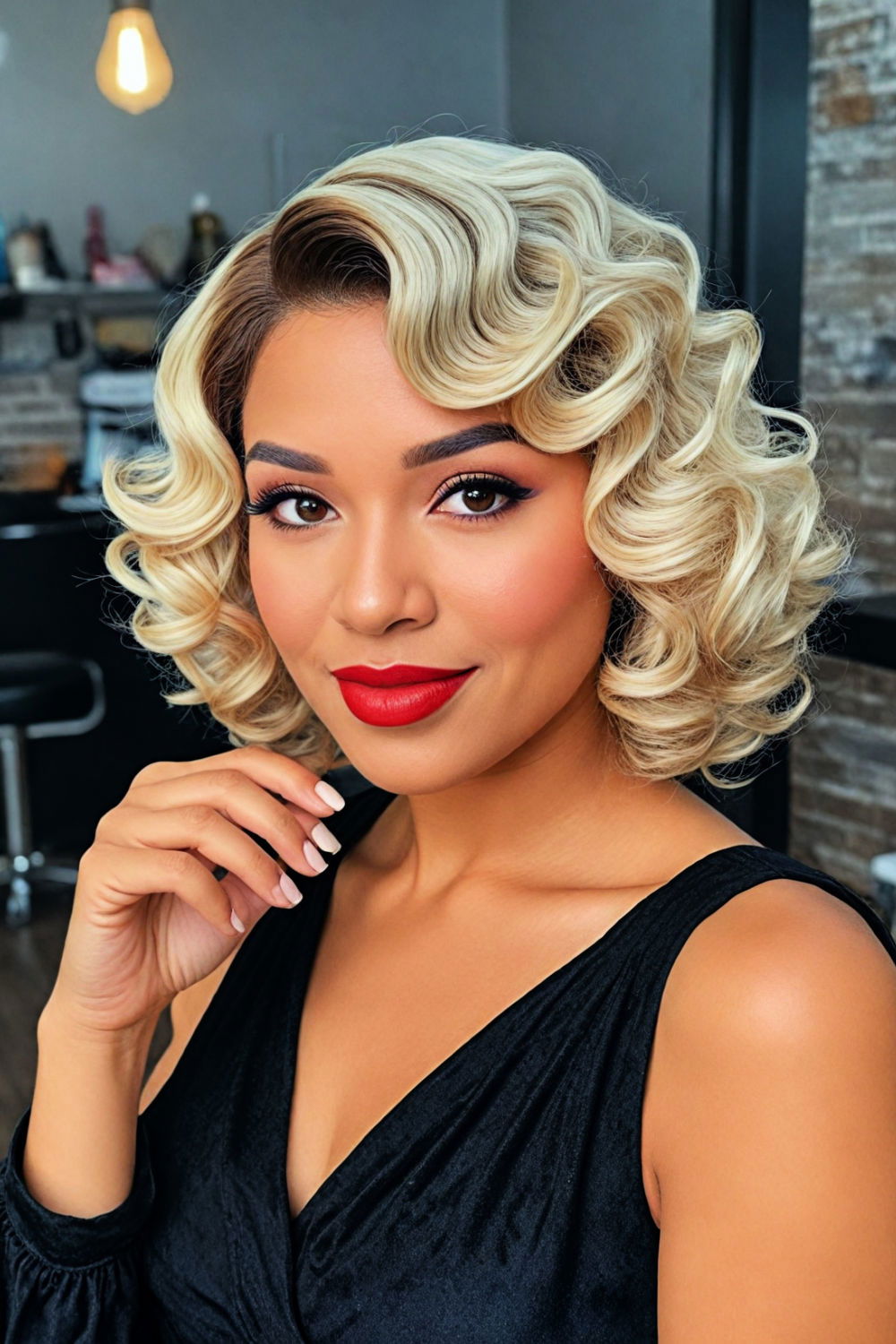 retro waves wig hairstyle