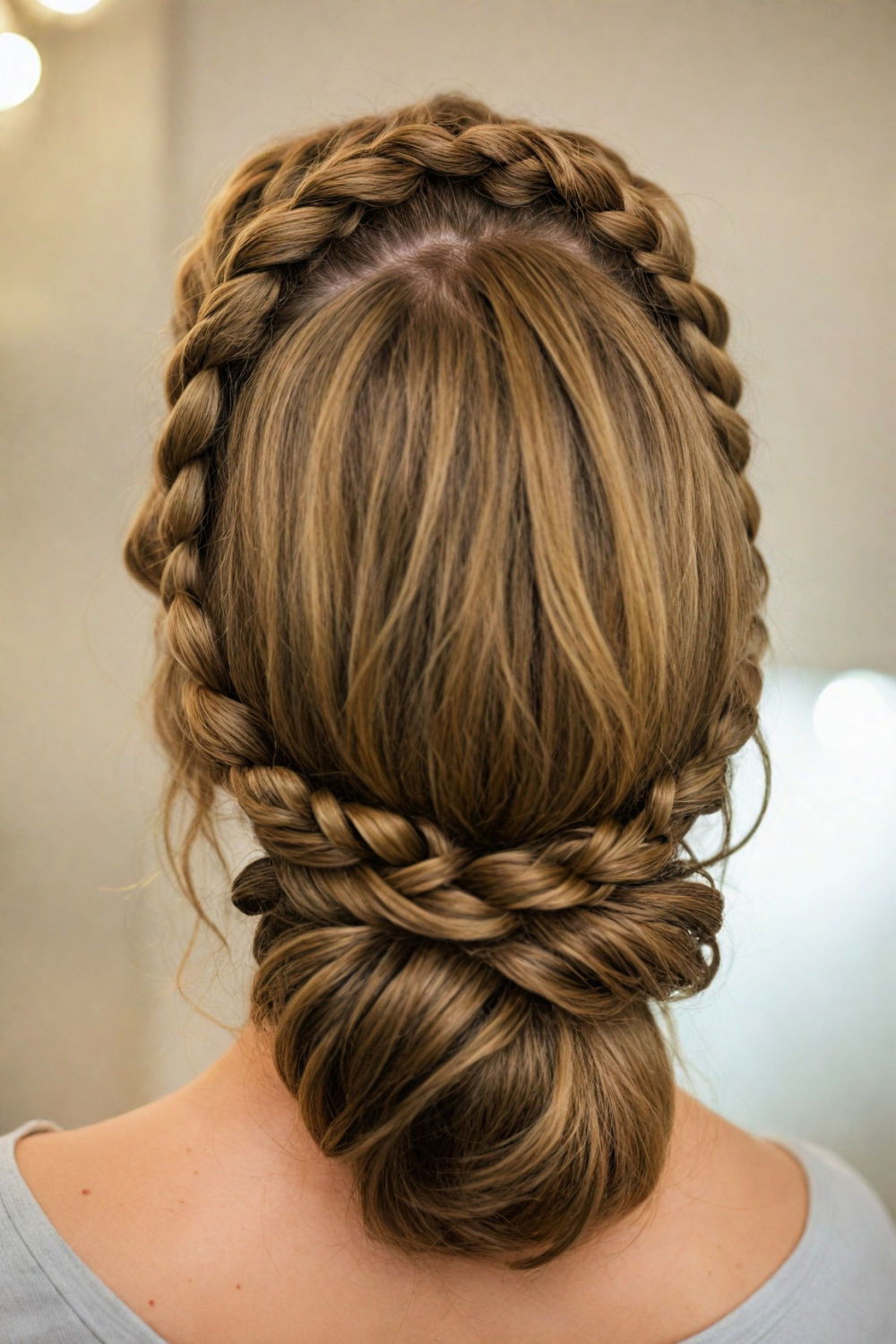 rope twist crown hairstyle to feel like royalty