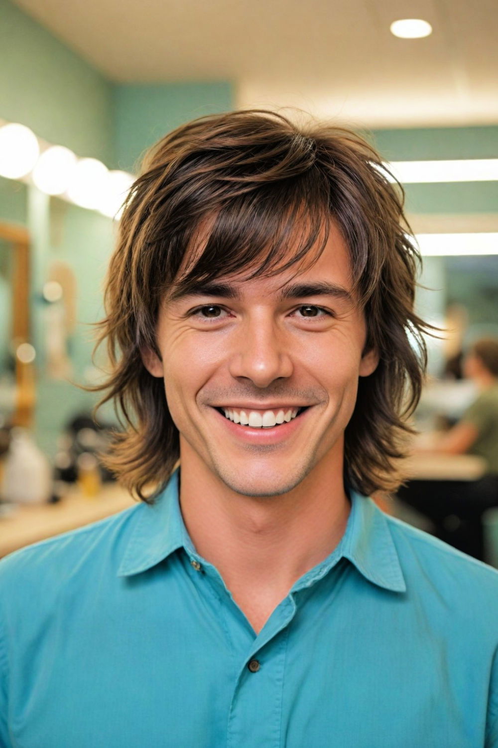 shag medium length hairstyle for men