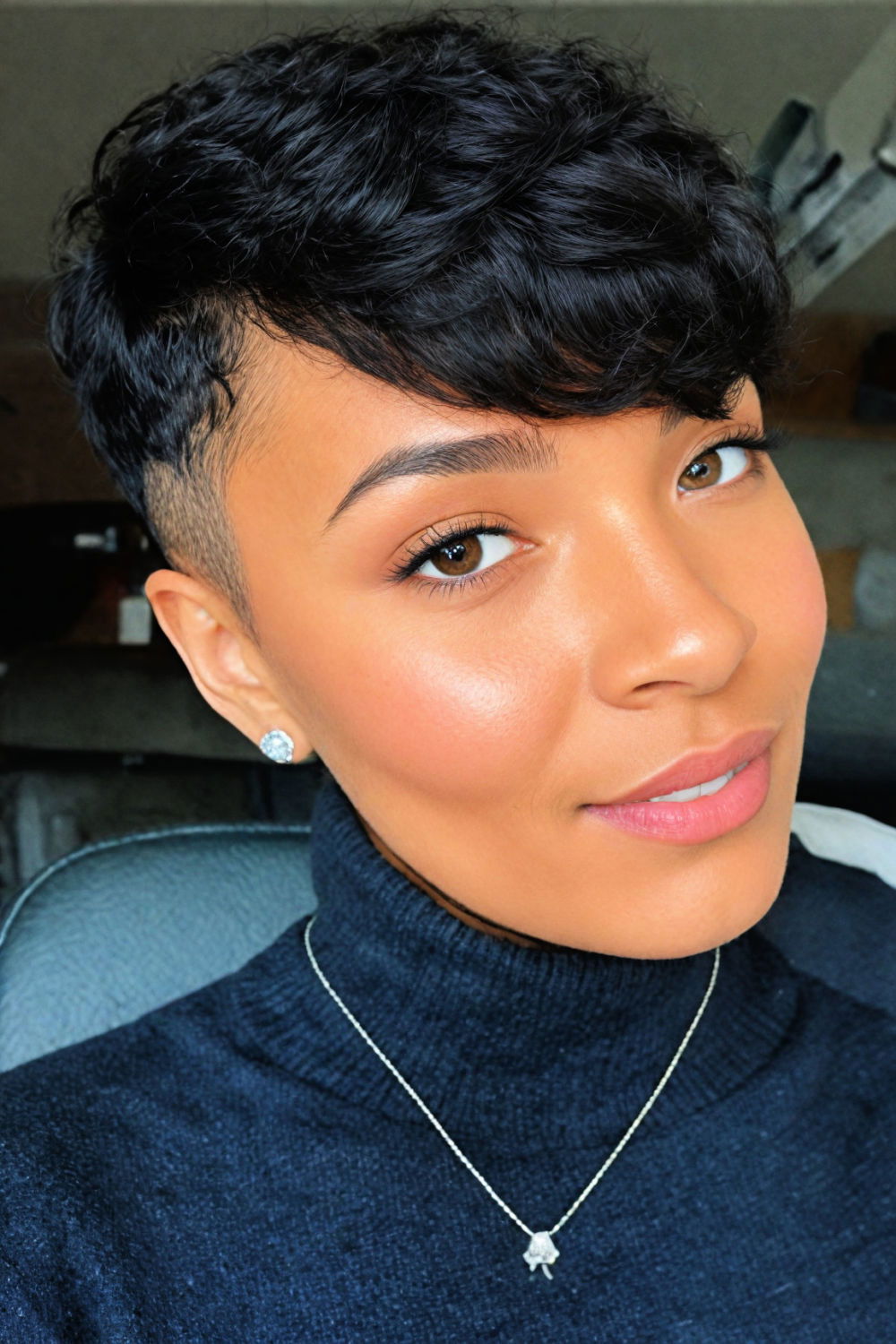 shaved side pixie for the daring